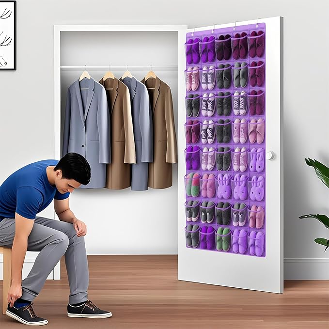 40-Pocket Over the Door Shoe Organizer - Image 5