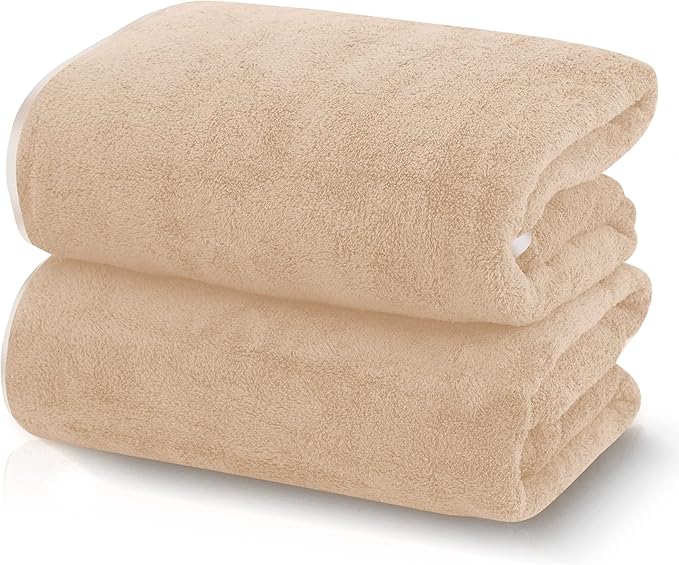 TENSTARS Silk Hemming Bath Towels by TENSTARS