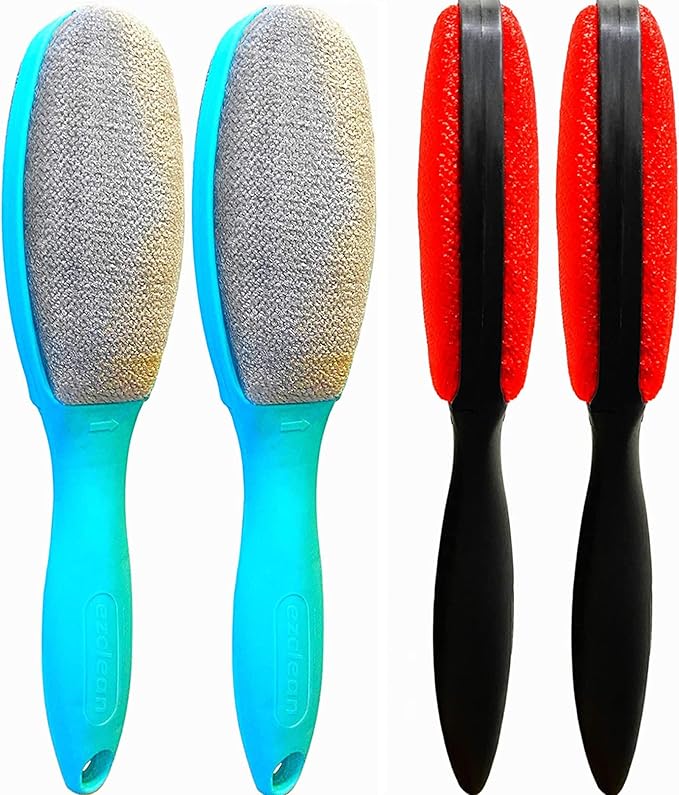 4Pack 2Colors Lint Brush for Clothes Furniture Couch, Lint Brush Pet Hair - Image 3
