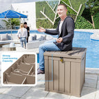 DRATO 50 Gallon Deck Box, Outdoor Storage Box for Patio Cushion, Garden Tools, Waterproof Patio Storage box, Lockable (Gray，50 Gallon) - Image 4