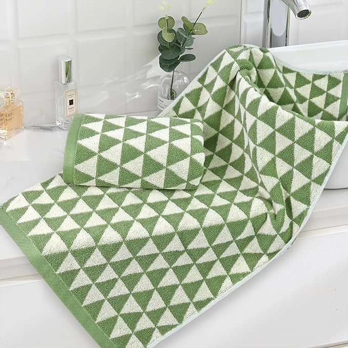 Jacquotha Green Hand Towels for Kitchen & Bathroom, 2 Pack Soft Lightweight - Image 4