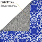 Chinoiserie Blue and White Floral Dish Drying Mats - Image 8