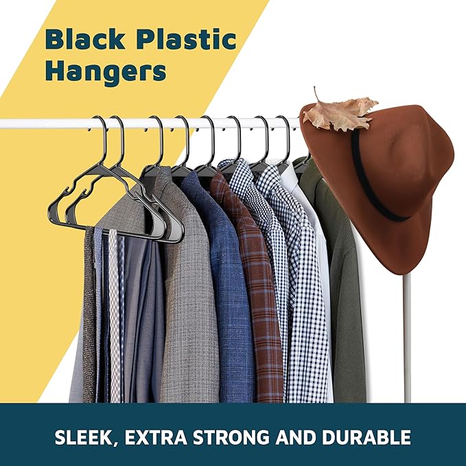 Lifemaster Plastic Clothes Hangers – Heavy Duty Hanger Set, - Image 9
