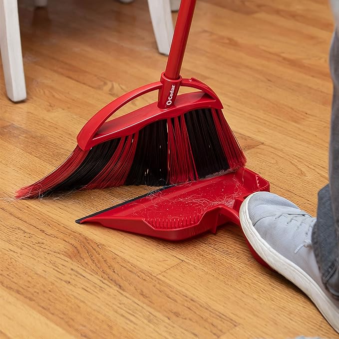 O-Cedar One Sweep Broom with Step-On Dustpan | Remove 99% with One | - Image 10