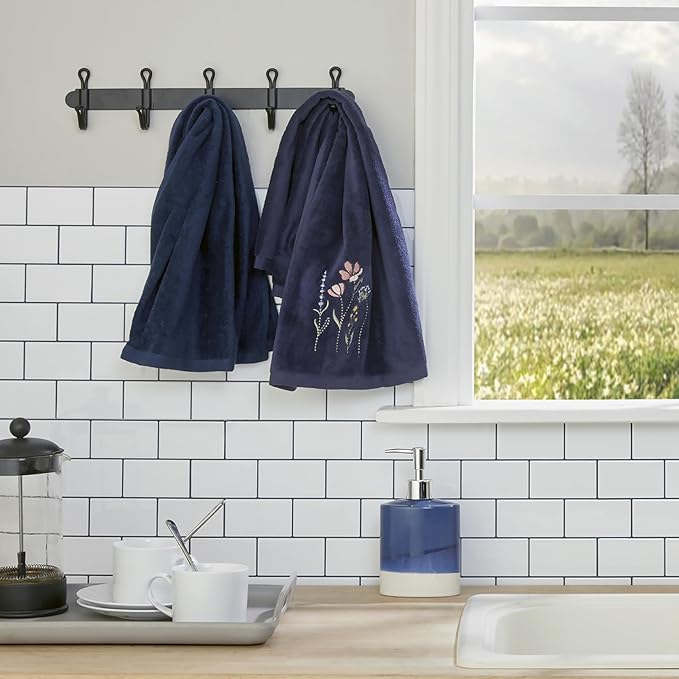 SKL Home Wildflower Field 100% Cotton Embroidered 2pc Hand Towel Set, Decorative - Image 3