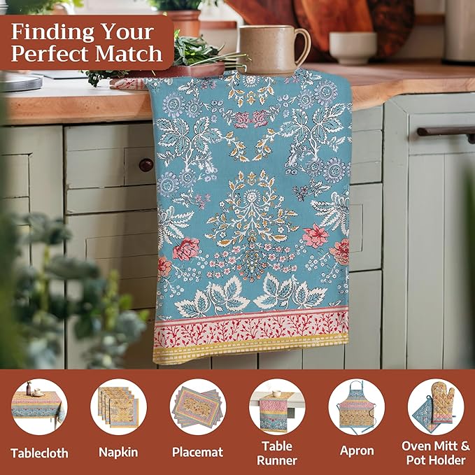 Maison d' Hermine Kitchen Towels Set of 3 100% Cotton 27.50" x 20" Reusable - Image 4