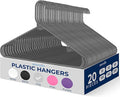 SereneLife Premium 20 Pack Plastic Hangers, Lightweight, Space Saving Clothes by SereneLife