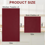 Homaxy 100% Cotton Kitchen Towels and Dishcloths Set - Image 3