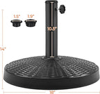 Yaheetech 31lbs Umbrella Base, Heavy Duty Patio Umbrella Base Stand, Round Resin Umbrella Base Stand, Outdoor Market Umbrella Base for Garden, Backyard, Beach - Image 3