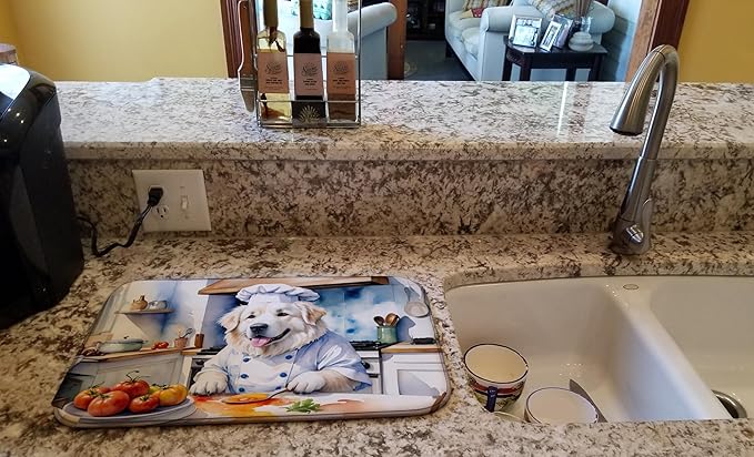 Caroline's Treasures DAC6261DDM Great Pyrenees The Chef Dish Drying Mat - Image 2