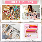 Maitys 12 Pcs Clear Drawer Organizer 9 x 3 x 2 Inches Plastic Rectangle Trays - Image 6