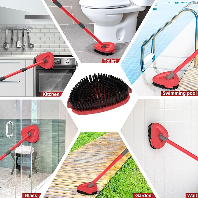 Aifacay Scrub Brush Head for O-Cedar EasyWring Spin Mop, Full-Bristle - Image 5