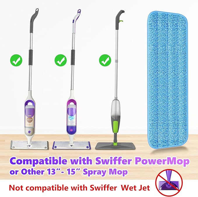 6 Pack Reusable Mop Pads Compatible - Image 2