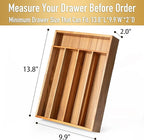 Silverware Organizer Kitchen Drawer Organizer Utensil Organizer Acacia - Image 2