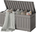 Devoko 78 Gallon Deck Box, Waterproof Resin Outdoor Storage Box for Outside and Patio, Outdoor Storage Bench Lockable for Patio Furniture, Garden Tools and Pool Supplies (Light Brown, 78 Gallon) by DEVOKO