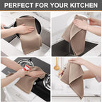 Kitinjoy 100% Cotton Waffle Weave Kitchen Hand Towels - Image 4