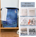 Water Lily Laundry Basket, Moon Oxford Cloth Laundry Hamper - Image 6
