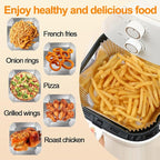 Air Fryer Paper Liners, 6.3” Square Non-stick Sheets, Food Grade Aluminum Foil - Image 4