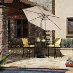JEAREY 7.5FT Patio Umbrella Outdoor Table Umbrella with 6 Sturdy Ribs, Push Button Tilt & Easy Crank Table Umbrella for Garden, Deck, Backyard & Pool, Cream Beige - Image 6