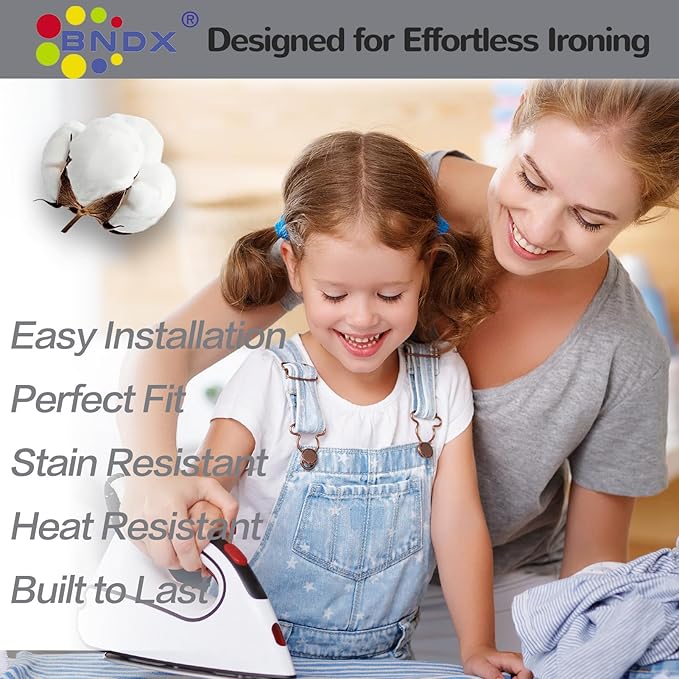 BNDX Ironing Board Cover and Pad 18" x 49" – Scorch-Proof, Tension Fit - Image 5