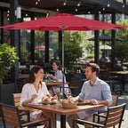 Simple Deluxe 9' Patio Umbrella Outdoor Table Market Yard Umbrella with Push Button Tilt/Crank - Image 5