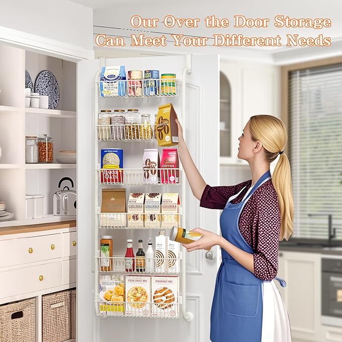 MIAOLI Over the Door Pantry Organizers and Storage, 6-Tier Spice Rack, Home & - Image 2