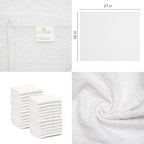 White 16x27 Inch Cotton Blend Economy Hand Towels Salon/Gym/Hotel Super use - Image 6