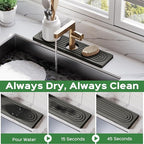 16 Inch Stone Faucet Mat for Kitchen Sink Splash Guard - Image 2