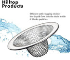 12 Pack - 2.125" Top / 1" Basket- Mesh Sink Drain Strainer Hair Catcher - Image 4
