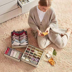 4 Piece Drawer Organiser, Collapsible Non-Woven Sorting Box, Closet Divider - Image 6