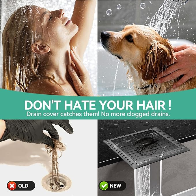 Drain Hair Catcher for Bathroom Sink, 4.8" Stainless Steel and Silicone Shower - Image 7