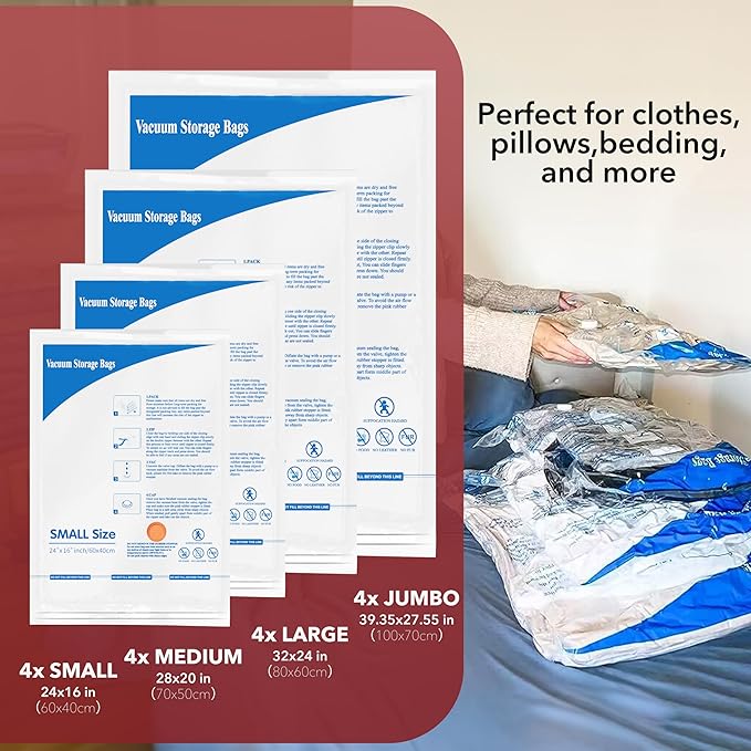 MEIQIHOME Vacuum Storage Bags, Space Saver Sealer Bags, Vacuum seal bags - Image 3