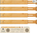 Night Tree Expandable Bamboo Drawer Dividers – Spring-Loaded Wooden Organizers by NightTree