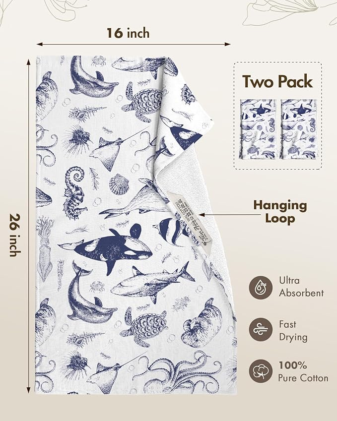 Cotton Kitchen Towels Set of 2 - Image 4