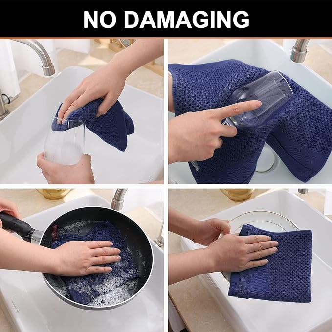 Homaxy 100% Cotton Dish Cloths, 6 Pack - Image 4
