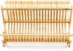 RoyalHouse Premium Natural Bamboo Dish Rack, Collapsible Dish Drainer, Foldable - Image 7