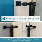 20 Pack Hinge Pin Black Door Stopper, Adjustable Heavy Duty Hinge Pin Door Stop - Image 3