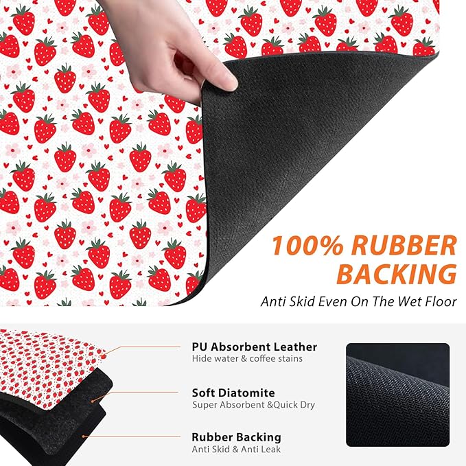 Strawberry Dish Drying Mat - Image 6