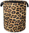 Laundry Hamper, Classic Leopard Laundry Basket, Wildlife Fur Print Portable by Unknown