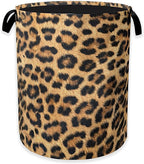 Laundry Hamper, Classic Leopard Laundry Basket, Wildlife Fur Print Portable by Unknown