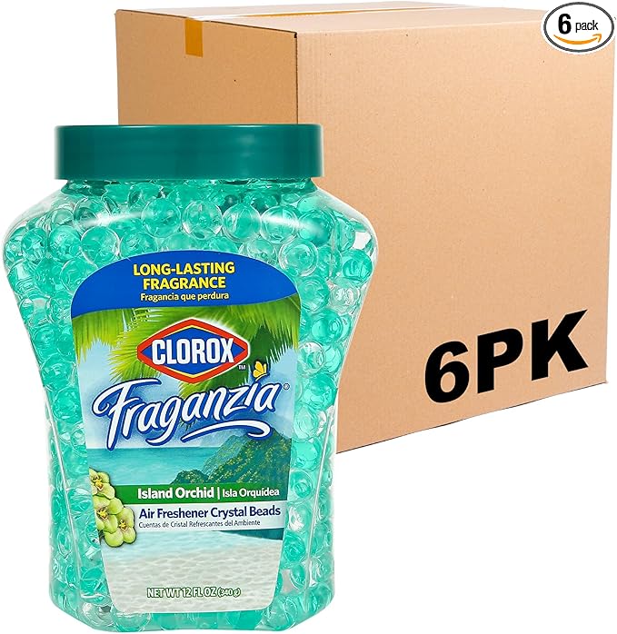 Clorox Fraganzia Crystal Beads Air Freshener, Long Lasting Room Deodorizer and by Clorox