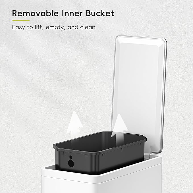 EKO Slim Small Bathroom Trash Can - Image 3