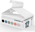 Neaties Super Heavy Duty Clothes Hangers 12 Pack – Made in The USA - 10lb by NeatiesHangers