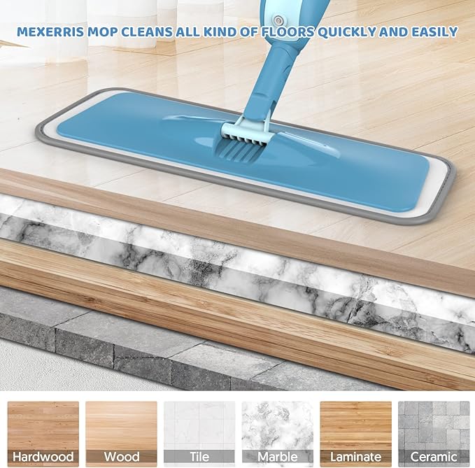 Spray Mops for Hardwood Floor Cleaning: MEXERRIS Wet Mops - Image 5