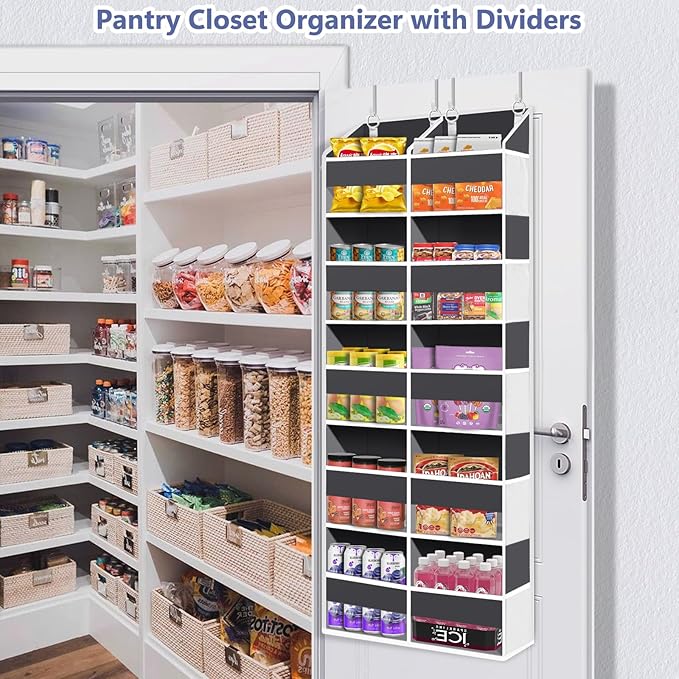 Heavy Duty Over The Door Organizer 5 Tiers, Extra Large Behind Door Storage of - Image 7