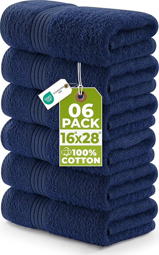 Utopia Towels 6 Piece Premium Hand Towels Set, 16 by 28 inches, 100% Ring Spun by UTOPIATOWELS