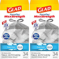 Glad ForceFlex MaxStrength Kitchen Trash Bags, 13 Gal, Fresh Clean Febreze by GladTrashFoodStorage