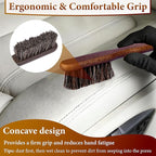 5 PCS Leather Brush Car Detailing, Horsehair Brush Shine Kit, Car Interior - Image 3