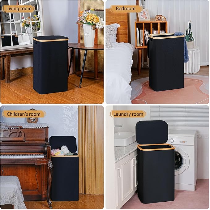 75L Slim Laundry Hamper, Narrow Laundry Basket - Image 7