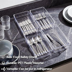Maitys 12 Pcs Clear Drawer Organizer 9 x 6 x 2 Inches Plastic Rectangle Trays - Image 4